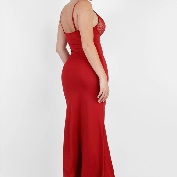 Popilush The Shapewear Dress Lace Slip Split Maxi - Picture 3 of 10